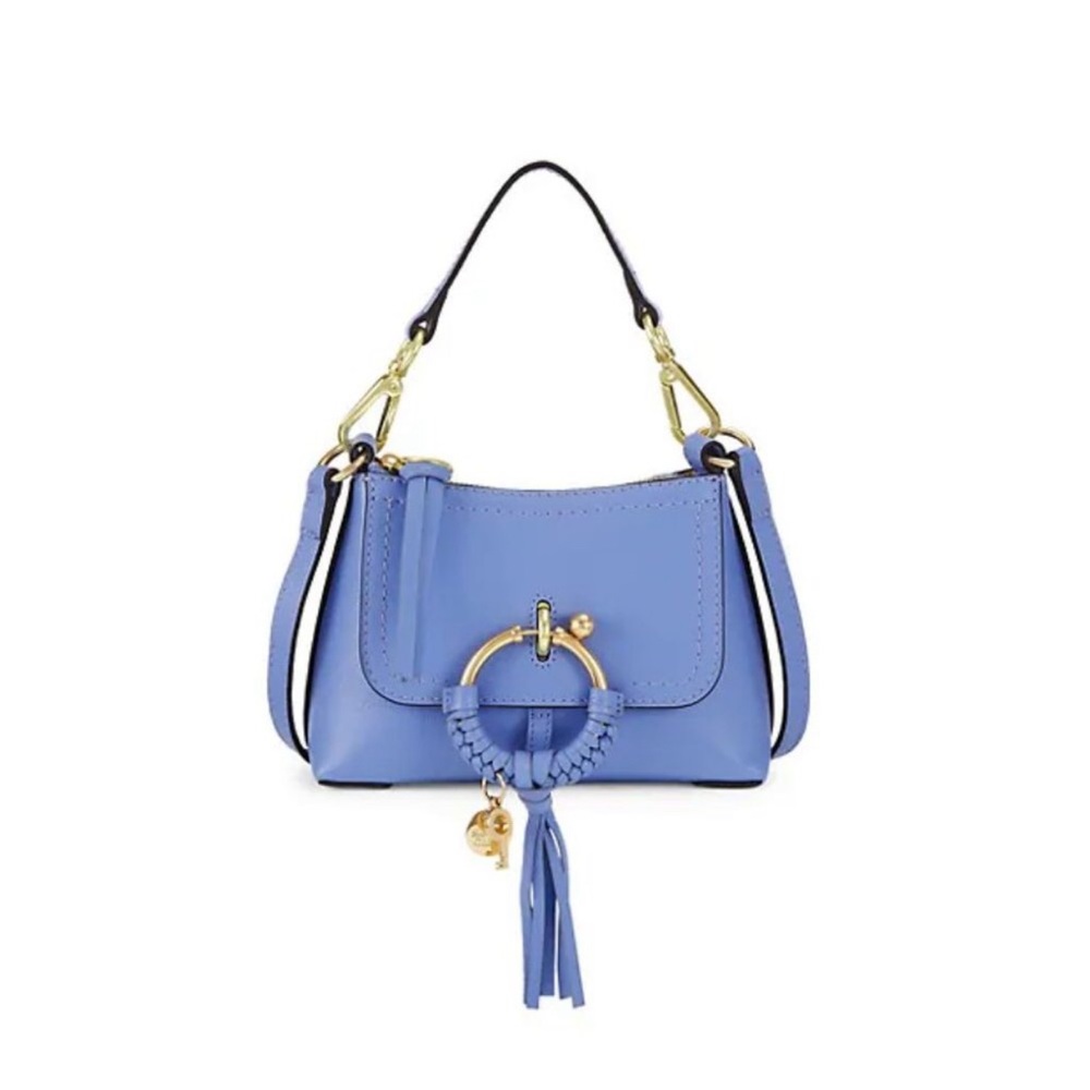 See by Chloe Joan Mini Leather Crossbody/ Hobo Bag- Persian Blue